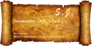 Seemayer Jácint névjegykártya